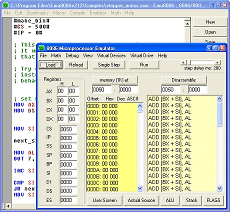 نرم افزار برنامه نویسی شبیه ساز (emulator 80x86)