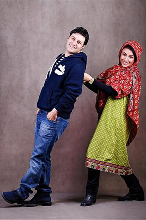 جواد عزتی و همسرش