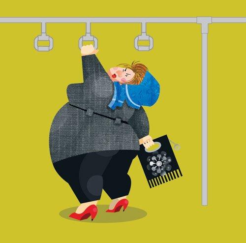 تیپهای مختلف بانوان در متروی تهران + تصاویر خنده دار