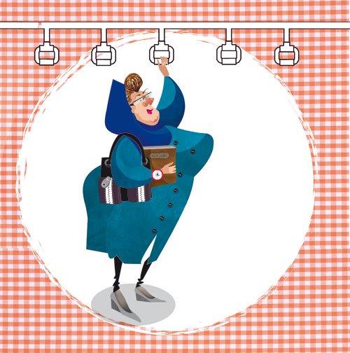 تیپهای مختلف بانوان در متروی تهران + تصاویر خنده دار