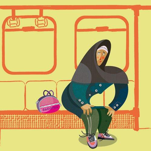 تیپهای مختلف بانوان در متروی تهران + تصاویر خنده دار