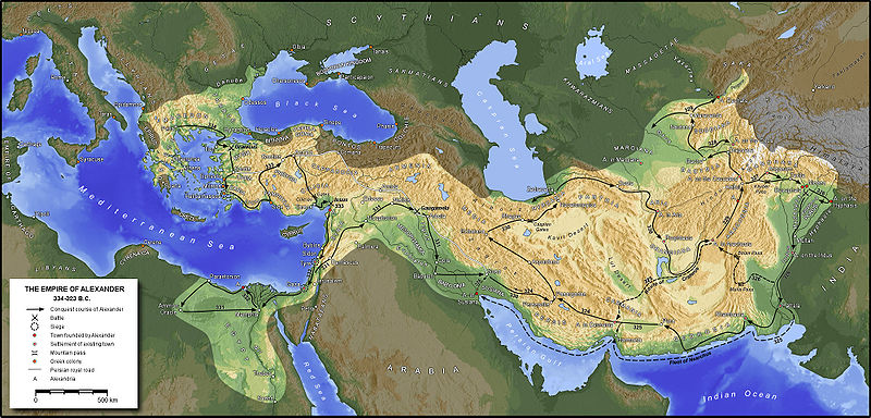 نقشه ی امپراتوری اسکندر