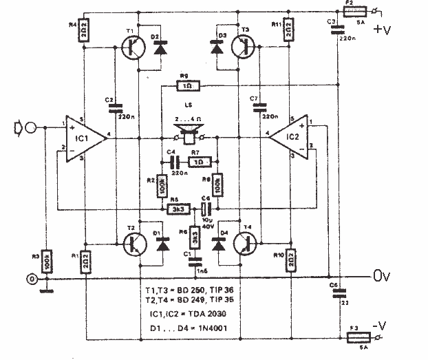 200w-power amplifier-tda2030-by transistor
