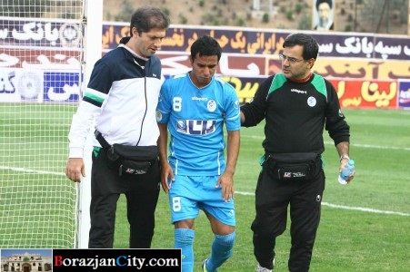 مصدومیت صادق گشنی در دیدار پیکان و ذوب آهن