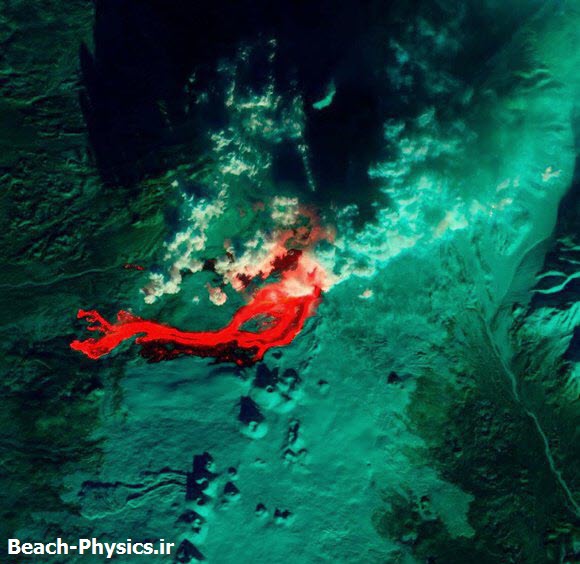 تصاویر ماهواره‌ای ناسا از آتشفشان روسیه