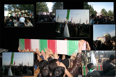 شهید گمنام + مراسم تدفین شهدا در دانشگاه قم