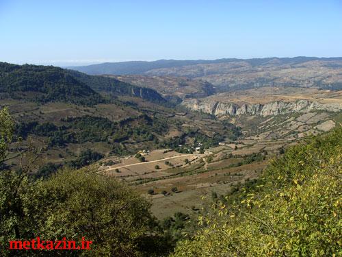 نمایی زیبا از روستای متکازین