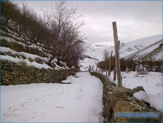روستای سنگان در زمستان