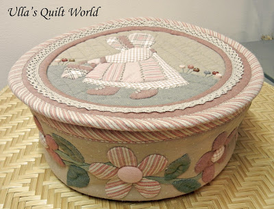 جعبه دخترک تکه دوزی شده