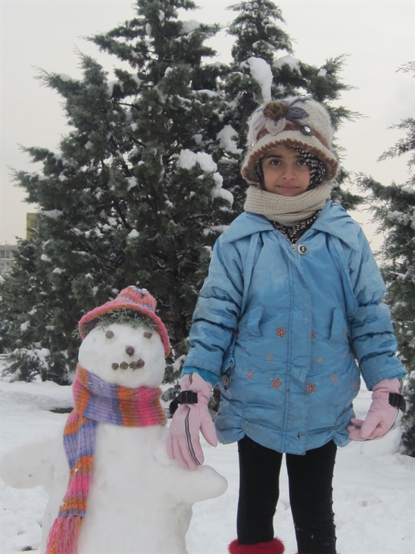 شمیم زهرا در برف چند روز گذشته