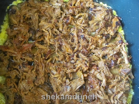 ته چین گوشت و بادمجون