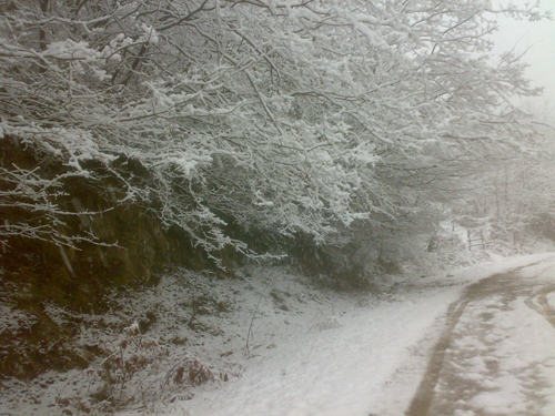 اولین برف رمستانی در منطقه رزکه1392