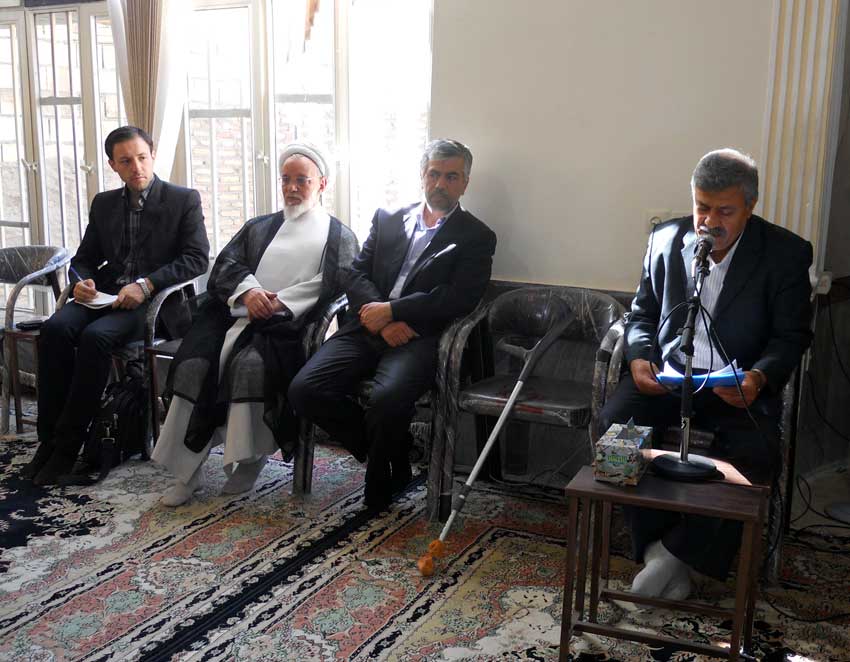 آیت الله دکتر هاشم زاده هریسی در نشست بررسی مشکلات ناشنوایان در محل مسجد امام زمان شهرک ارم تبریز