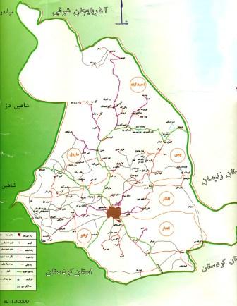Takab_Roads_Map_نقشه_راههای_تکاب