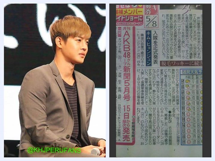 Article of HJ in Nikkan sports about HJ Enlistment on 12 May