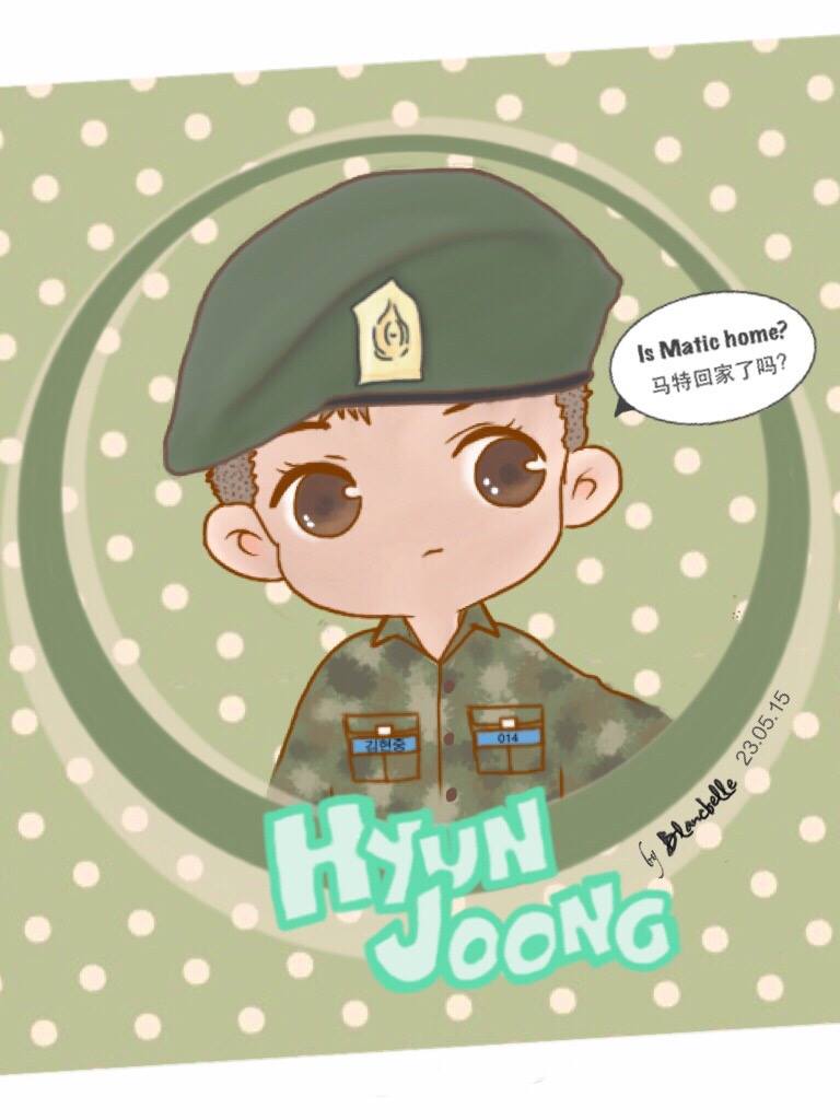 Cute Kim Hyun Joong Soldier