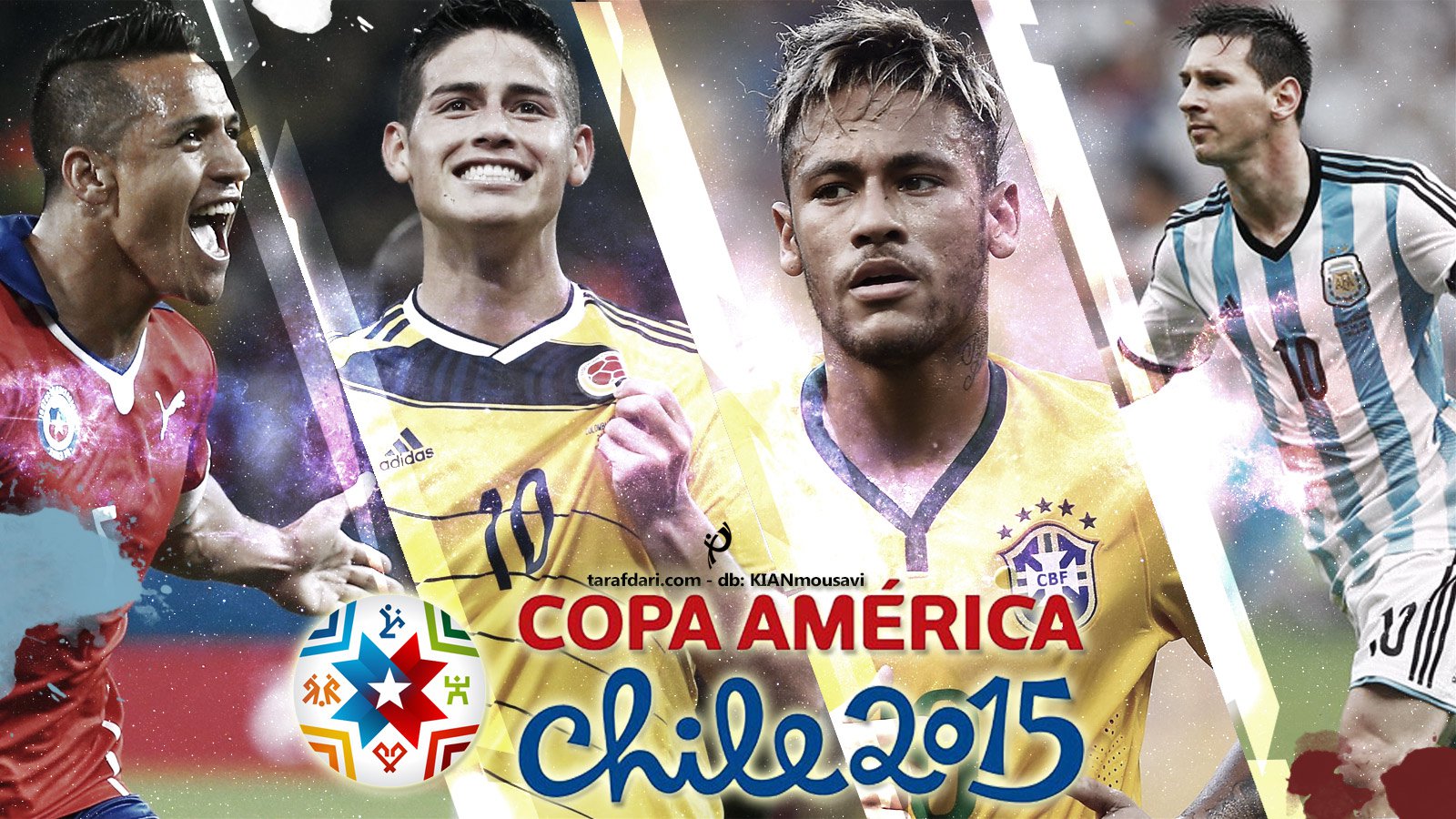 پوستر اختصاصی موج فوتبال؛ کوپا آمریکا 2015، جنگ ستارگان لاتین در سرزمینِ درازا
