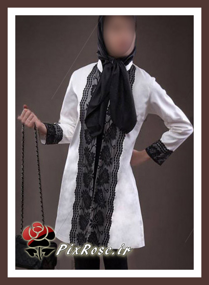 مانتو سفید شیک