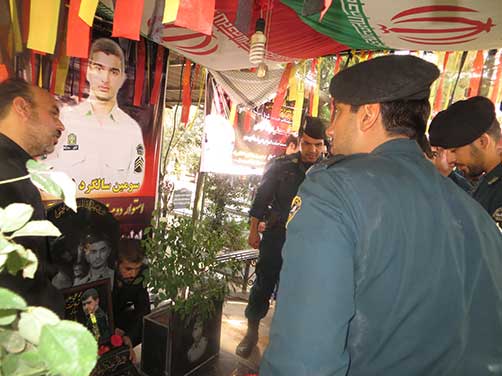 گرامیداشت سومین سالگرد شهادت استواردوم محمد علی دولت آبادی با حضور روساء وپرسنل محترم نیروی انتظامی واقشارمختلف مردم وخانواده شهید دولت آبادی