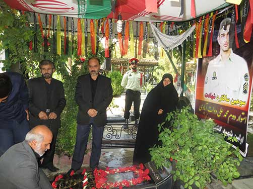 گرامیداشت سومین سالگرد شهادت استواردوم محمد علی دولت آبادی با حضور روساء وپرسنل محترم نیروی انتظامی وخانواده شهید دولت آبادی