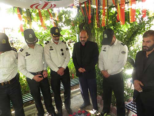 ریاست وپرسنل محترم کلانتری 120 سید خندان در مراسم گرامیداشت شهید محمد علی دولت آبادی
