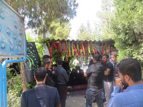 عکس های بچه های هیئت زوارالحسین(ع) در مراسم گرامیداشت شهید محمد علی دولت آبادی، بهشت زهرا(س)