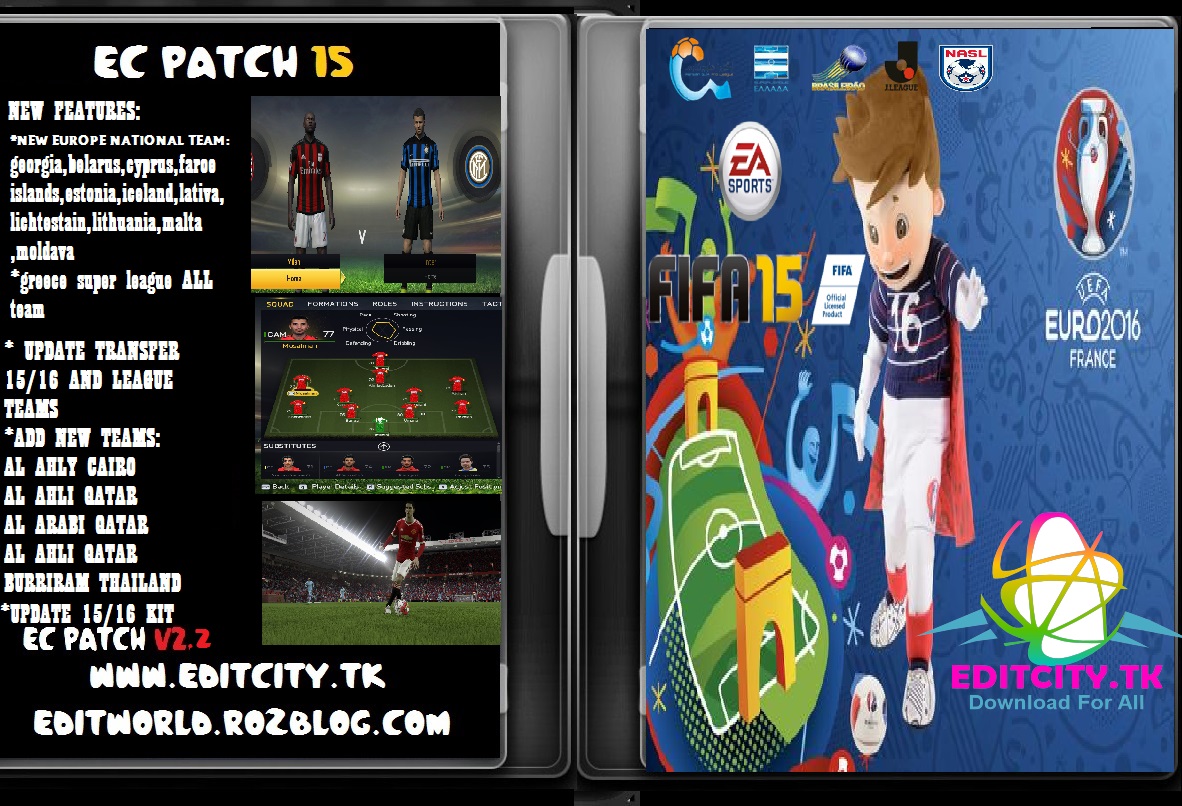 پچ ec patch 2.2 برای فیفا 15 (آپدیت نقل و انتقالات.لباس.لیگ یونان.باشگاه های عربی و تیم های ملی جدید)