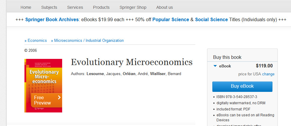 Evolutionary Microeconomics کتاب