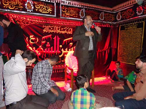 مراسم معنوی هیئت فاطمیون درحسینه شهید محمد علی دولت آبادی