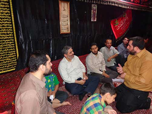 مراسم معنوی هیئت فاطمیون درحسینه شهید محمد علی دولت آبادی