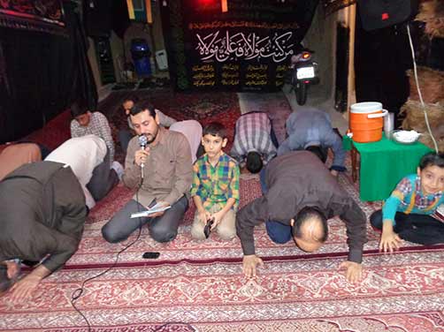 مراسم معنوی هیئت فاطمیون درحسینه شهید محمد علی دولت آبادی