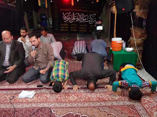 مراسم معنوی هیئت فاطمیون درحسینه شهید محمد علی دولت آبادی