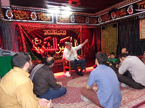 مراسم معنوی هیئت فاطمیون درحسینه شهید محمد علی دولت آبادی