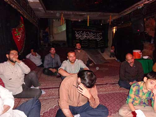 مراسم معنوی هیئت فاطمیون درحسینه شهید محمد علی دولت آبادی