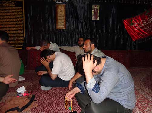 مراسم معنوی هیئت فاطمیون درحسینه شهید محمد علی دولت آبادی