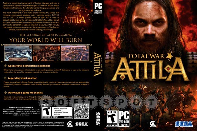 کاور بازی Total War: Attila