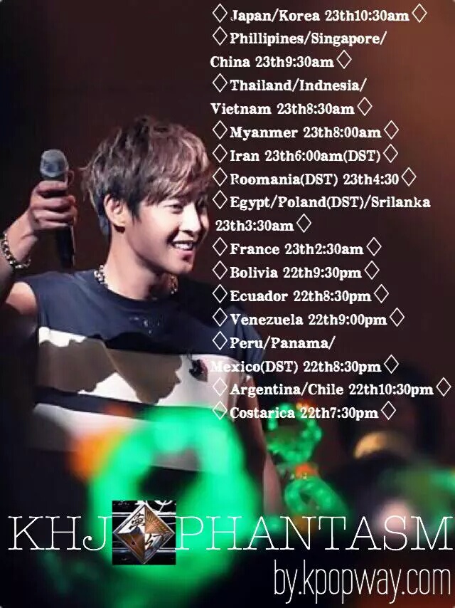 [Kpopway Radio] 2015.08.23 KHJ Special broadcasting schedule [2015.08.21]