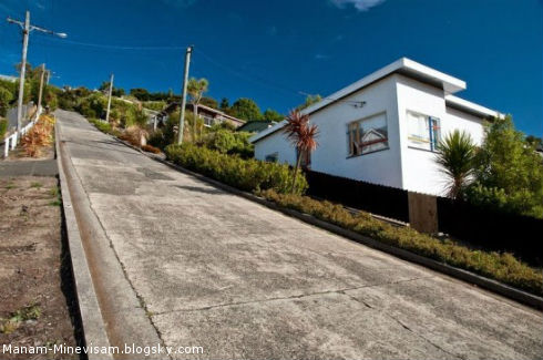 شیب‌دارترین خیابون جهان در نیوزیلند