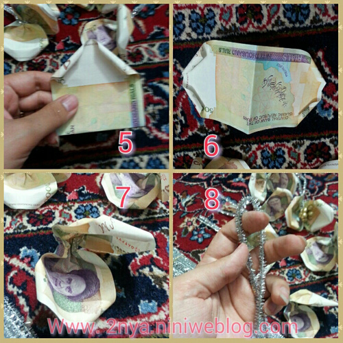 How_to_make_money_origami_flowers_rose_dollar_bill_origami_butterfly_step_by_step_Gift_Boxes دسته گلی از اسکناس، هدیه ازدواج حلماگلی به عمومحمد چطور گل رز با پول بسازیم اوریگامی