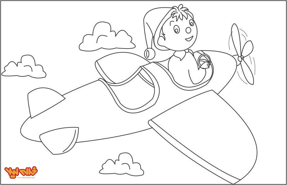 نقاشی کودکانه روز نیروی هوایی