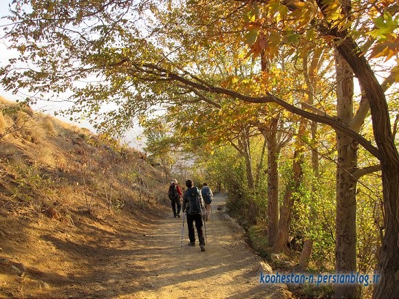 مسیر کلکچال به پارک جمشیدیه - مسیر کلکچال در پاییز 