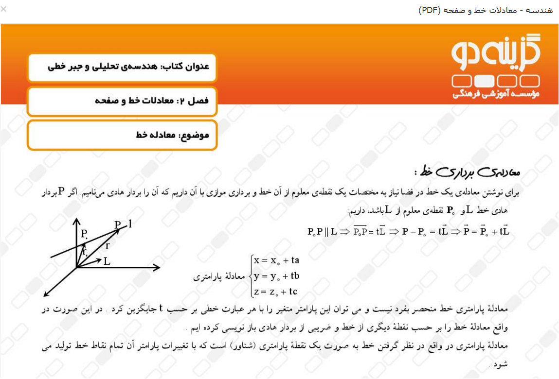 هندسه تحلیلی، مخصوص ریاضیدانان