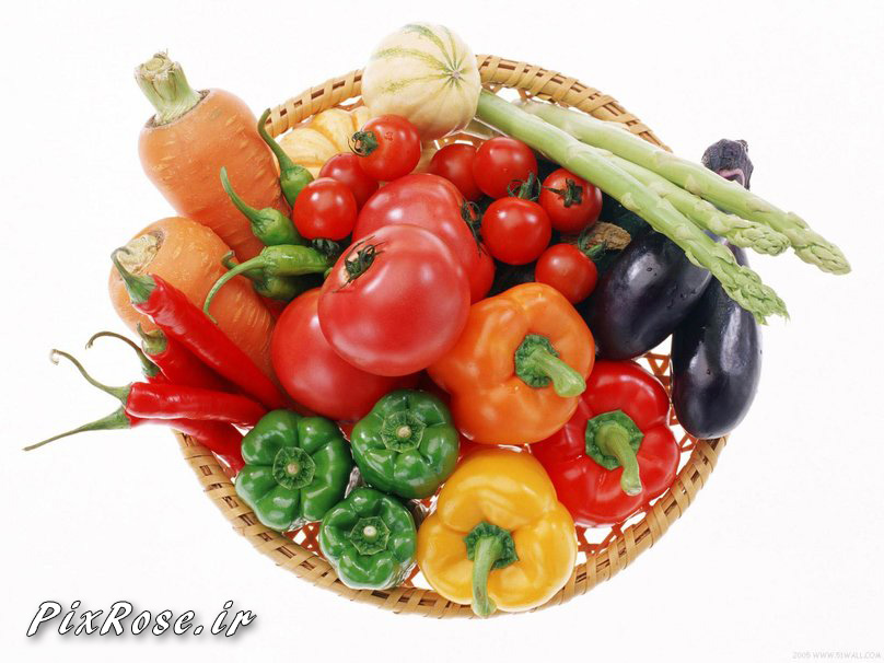 سبزیجات خوشرنگ و زیبا,تصاویر زیبا و رنگی از سبزیجات تازه,فلفل دلمه ای قرمز,خواص سبزیجات,گوجه های تازه,بادمجان,غذاهایی با سبزیجات,آشپزی با سبزیجات 