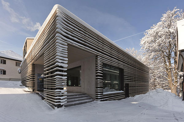 طراحی معماری یک سالن ورزشی در سوئیس