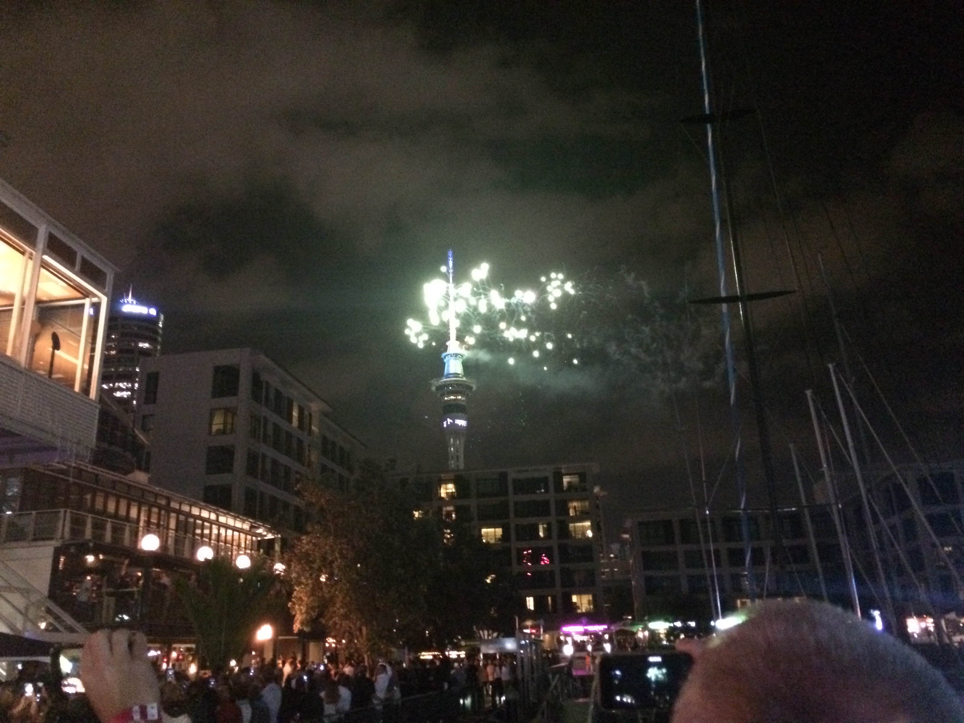 2016 Fireworks Viaduct Skycity tower