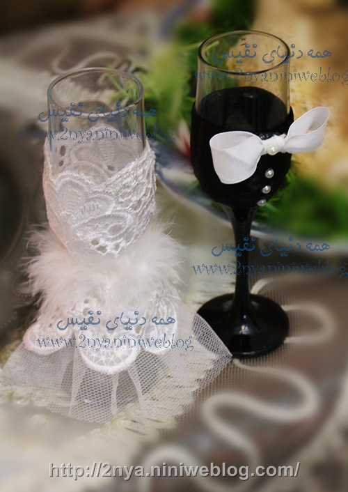 jam_aroos_damad_gilas جام عروس و داماد گیلاس نوشیدنی پاگشا تزئین یخچال عروس تزیین جهیزیه