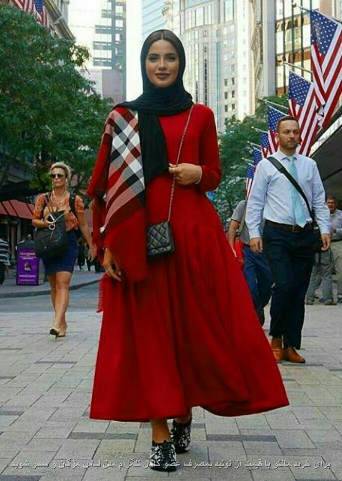 مدل مانتو با پارچه حاشیه دار
