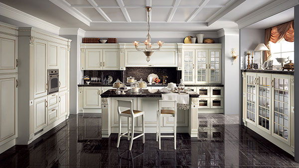 کابینت به سبک کلاسیک در آشپزخانه