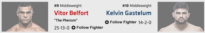 معرفی رویداد UFC Fight Night 106 Belfort vs Gastelum