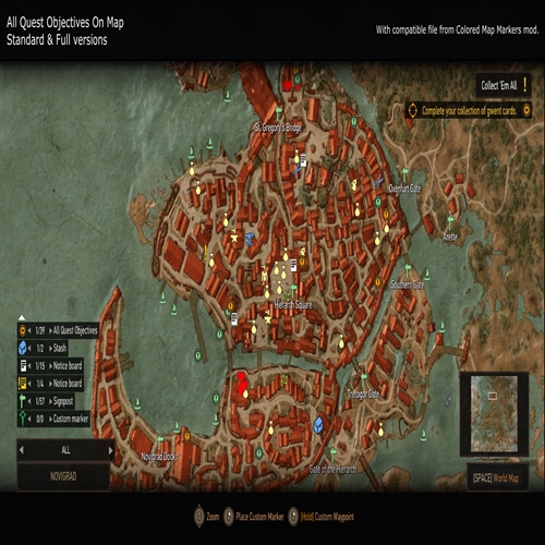ماد نمایش تمام ماموریت ها و لوکیشن ها در نقشه(Witcher 3)